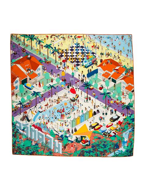 Hermès on The Beach Silk Scarf w/ Tags 